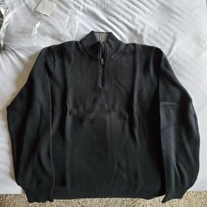 Eddie Baur black mock neck 1/4 zip sweater
